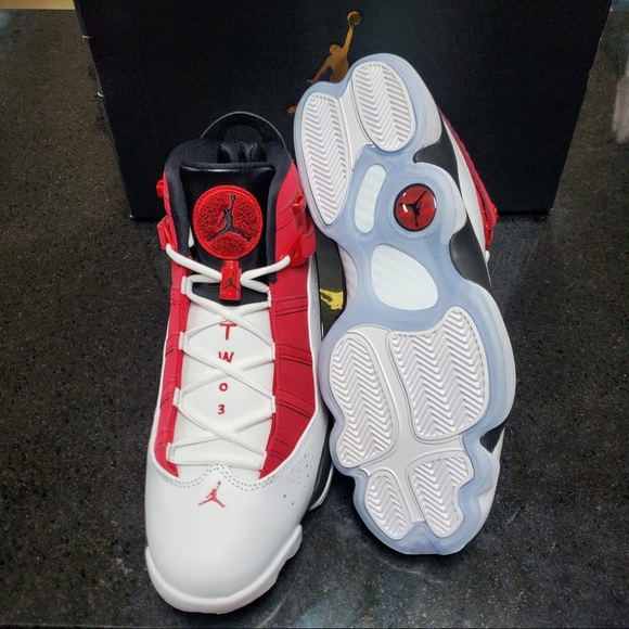 Sz 11.5 Air Jordan 6 Rings \'White Carmine\' main image 7